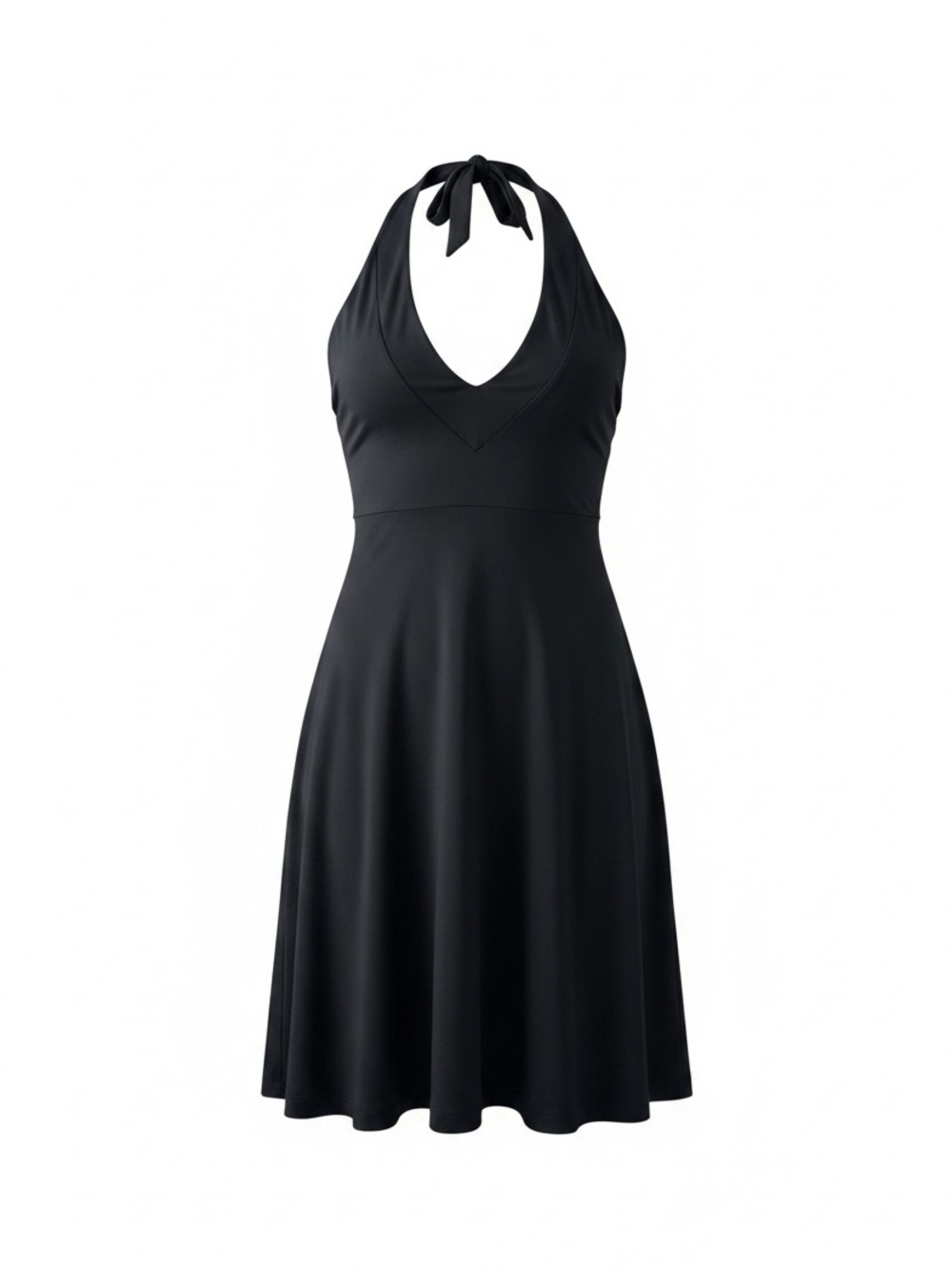 Patagonia Morning Glory Halter Dress Black Backless Medium